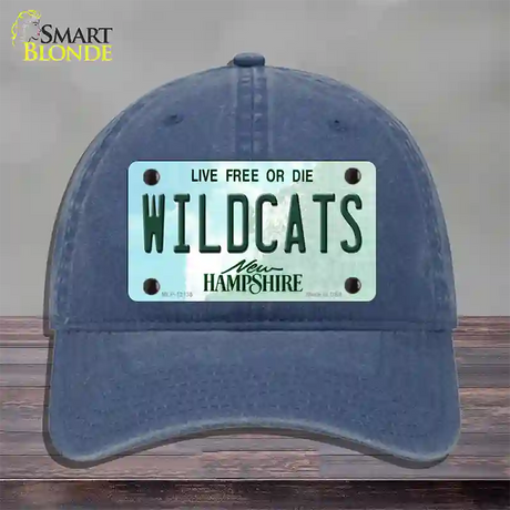 Wildcats New Hampshire Novelty License Plate Hat Unconstructed Cotton / Navy