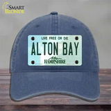 Alton Bay New Hampshire Novelty License Plate Hat Unconstructed Cotton / Navy