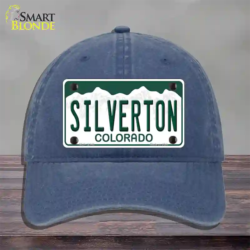 Silverton Colorado Novelty License Plate Hat Unconstructed Cotton / Navy