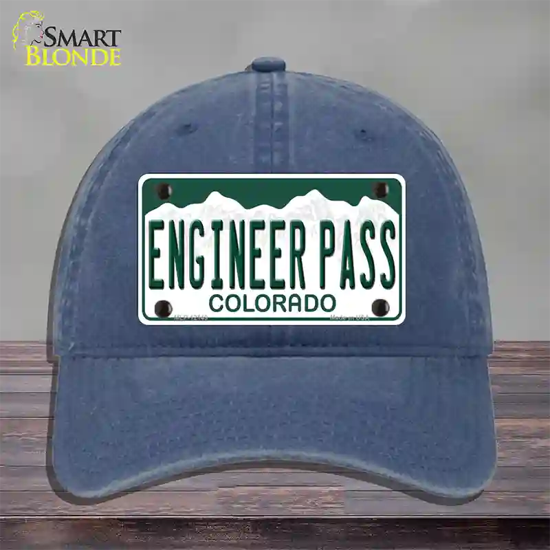 Engineer Pass Colorado Novelty License Plate Hat Unconstructed Cotton / Navy