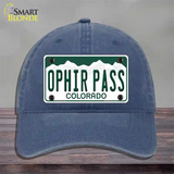 Ophir Pass Colorado Novelty License Plate Hat Unconstructed Cotton / Navy