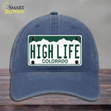 High Life Colorado Novelty License Plate Hat Unconstructed Cotton / Navy