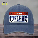 Utah Four Corners Novelty License Plate Hat Unconstructed Cotton / Navy