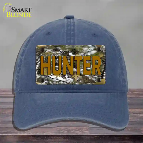 Hunter Camouflage Novelty License Plate Hat Unconstructed Cotton / Navy