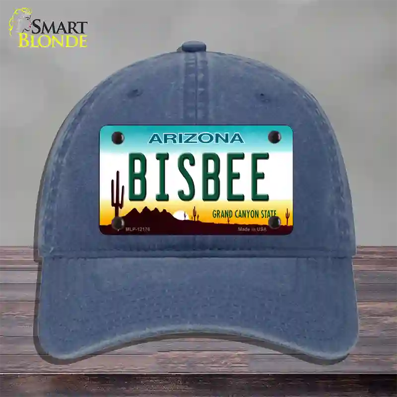 Bisbee Arizona Novelty License Plate Hat Unconstructed Cotton / Navy