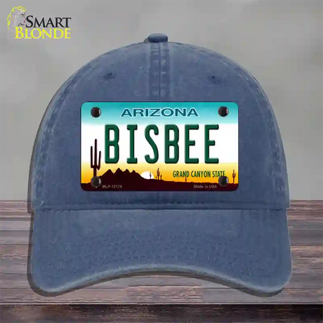 Bisbee Arizona Novelty License Plate Hat Unconstructed Cotton / Navy