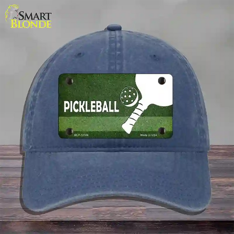 Pickleball Novelty License Plate Hat Unconstructed Cotton / Navy