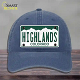 Highlands Colorado Novelty License Plate Hat Unconstructed Cotton / Navy