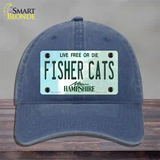 Fisher Cats New Hampshire Novelty License Plate Hat Unconstructed Cotton / Navy