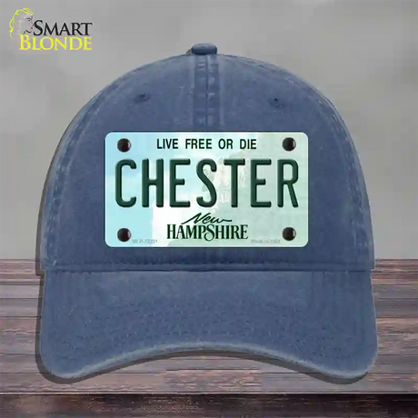 Chester New Hampshire Novelty License Plate Hat Unconstructed Cotton / Navy