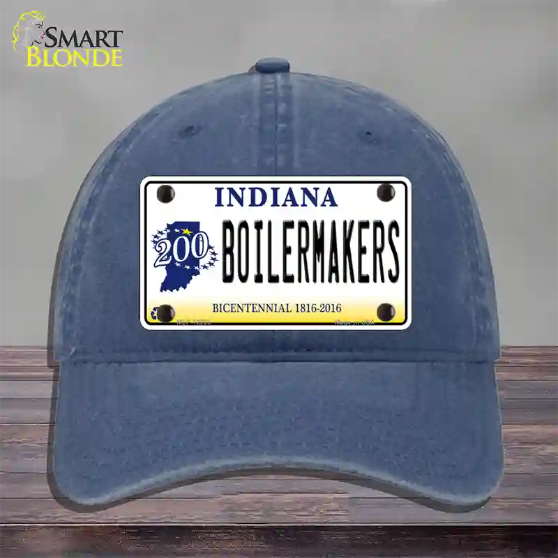 Boilermakers Indiana Novelty License Plate Hat Unconstructed Cotton / Navy