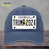 Trump 2024 Georgia Novelty License Plate Hat Unconstructed Cotton / Navy