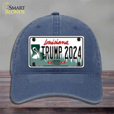 Trump 2024 Louisiana Novelty License Plate Hat Unconstructed Cotton / Navy