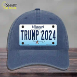 Trump 2024 Missouri Novelty License Plate Hat Unconstructed Cotton / Navy