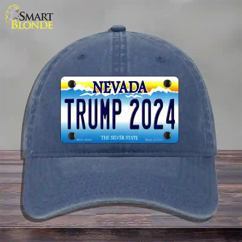 Trump 2024 Nevada Novelty License Plate Hat Unconstructed Cotton / Navy