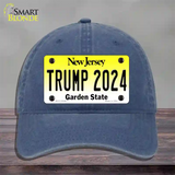 Trump 2024 New Jersey Novelty License Plate Hat Unconstructed Cotton / Navy