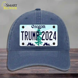 Trump 2024 Oregon Novelty License Plate Hat Unconstructed Cotton / Navy