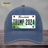 Trump 2024 Tennessee Novelty License Plate Hat Unconstructed Cotton / Navy