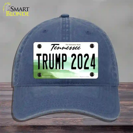 Trump 2024 Tennessee Novelty License Plate Hat Unconstructed Cotton / Navy