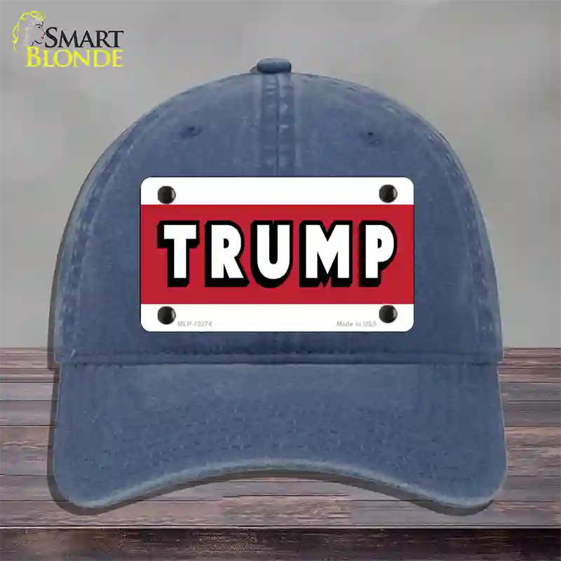 Trump Novelty License Plate Hat Unconstructed Cotton / Navy