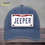 Ohio Jeeper Novelty License Plate Hat Unconstructed Cotton / Navy