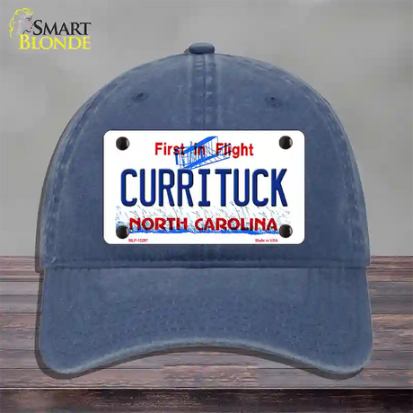 Currituck North Carolina Novelty License Plate Hat Unconstructed Cotton / Navy