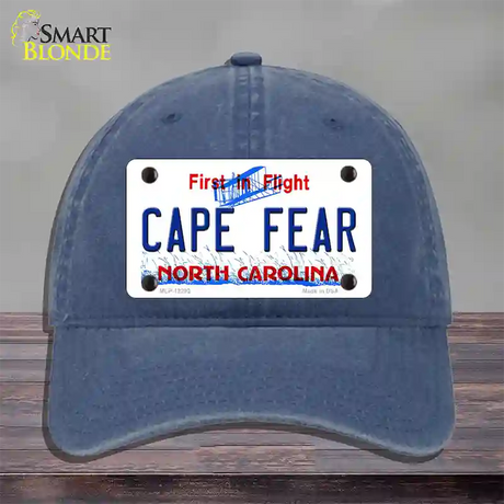 North Carolina Cape Fear Novelty License Plate Hat Unconstructed Cotton / Navy