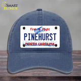 North Carolina Pinehurst Novelty License Plate Hat Unconstructed Cotton / Navy