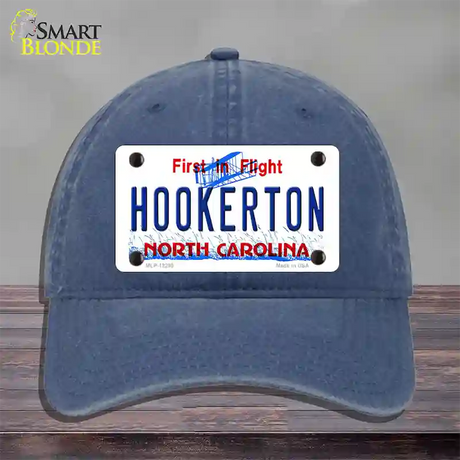 North Carolina Hookerton Novelty License Plate Hat Unconstructed Cotton / Navy