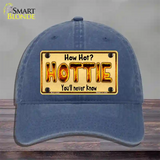 Hottie Know Novelty License Plate Hat Unconstructed Cotton / Navy