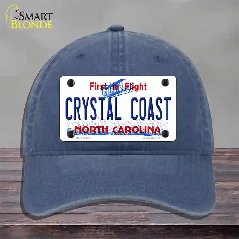 North Carolina Crystal Coast Novelty License Plate Hat Unconstructed Cotton / Navy