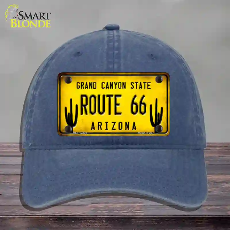 Arizona Route 66 Novelty License Plate Hat Unconstructed Cotton / Navy