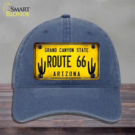 Arizona Route 66 Novelty License Plate Hat Unconstructed Cotton / Navy