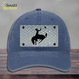 Bucking Bronco Novelty License Plate Hat Unconstructed Cotton / Navy