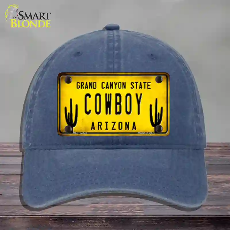 Arizona Cowboy Novelty License Plate Hat Unconstructed Cotton / Navy