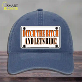 Ditch The Bitch Novelty License Plate Hat Unconstructed Cotton / Navy