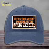 Lifes Too Short Novelty License Plate Hat Unconstructed Cotton / Navy