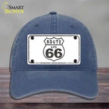 Route 66 Distressed Novelty License Plate Hat Unconstructed Cotton / Navy