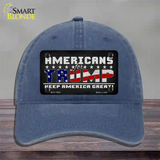 Americans For Trump Novelty License Plate Hat Unconstructed Cotton / Navy