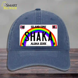 Shaka Hawaii Novelty License Plate Hat Unconstructed Cotton / Navy