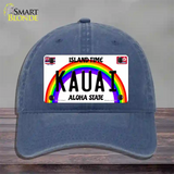 Kauai Hawaii Novelty License Plate Hat Unconstructed Cotton / Navy