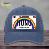 Honu Hawaii Novelty License Plate Hat Unconstructed Cotton / Navy