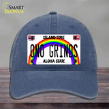 Ono Grinds Hawaii Novelty License Plate Hat Unconstructed Cotton / Navy