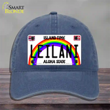 Leilani Hawaii Novelty License Plate Hat Unconstructed Cotton / Navy