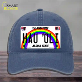 Hau Oli Hawaii Novelty License Plate Hat Unconstructed Cotton / Navy