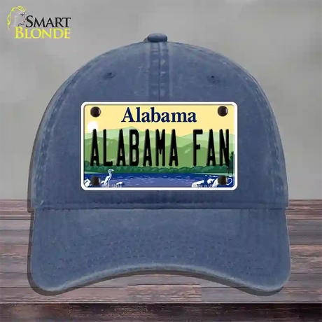 Alabama Fan Novelty License Plate Hat Unconstructed Cotton / Navy