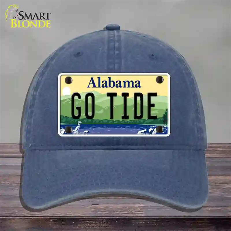 Go Tide Novelty License Plate Hat Unconstructed Cotton / Navy