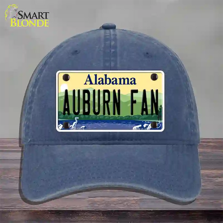 Auburn Fan Novelty License Plate Hat Unconstructed Cotton / Navy