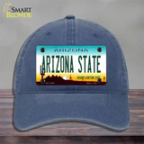 Arizona State Novelty License Plate Hat Unconstructed Cotton / Navy