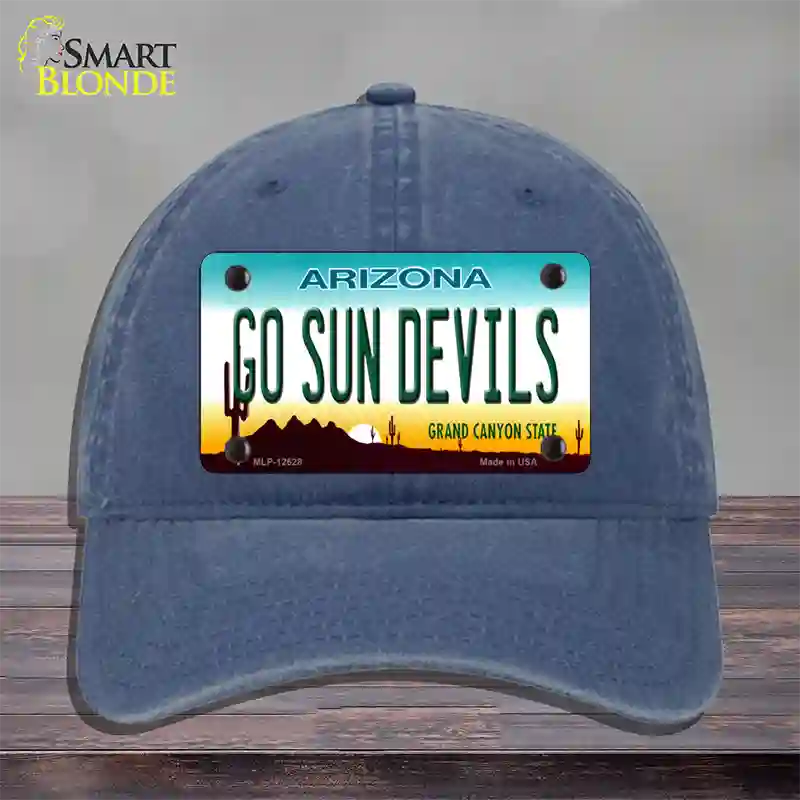 Go Sun Devils Novelty License Plate Hat Unconstructed Cotton / Navy